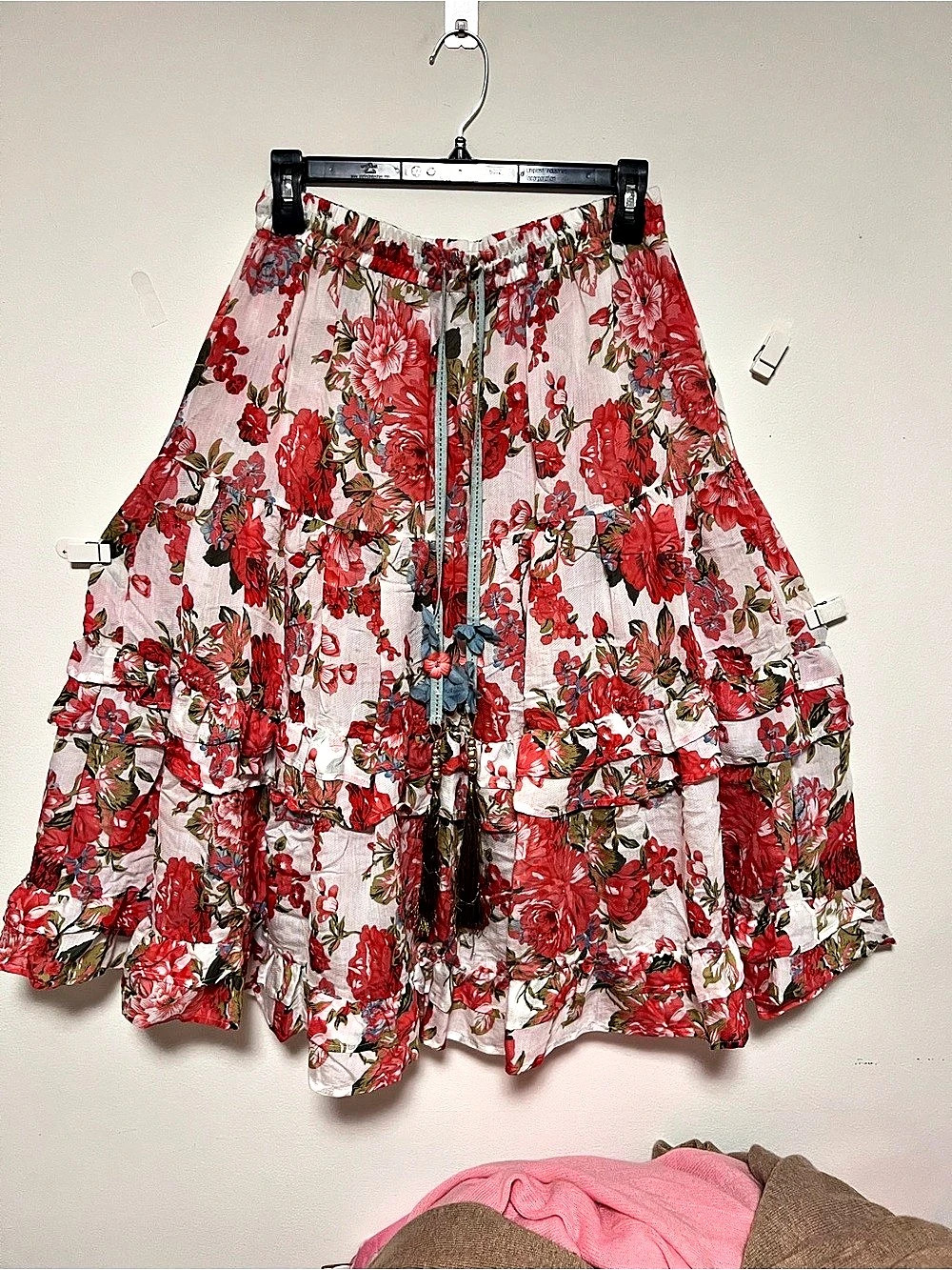 Aratta Silent Journey Floral Tiered Boho Skirt like new S